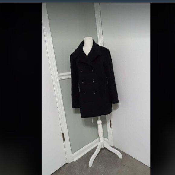 Calvin Klein Woman's Double Breasted Wool Blend Coat Sz 10 - Picture 1 of 4
